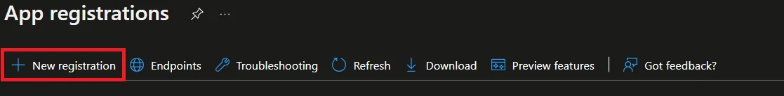 Azure app register