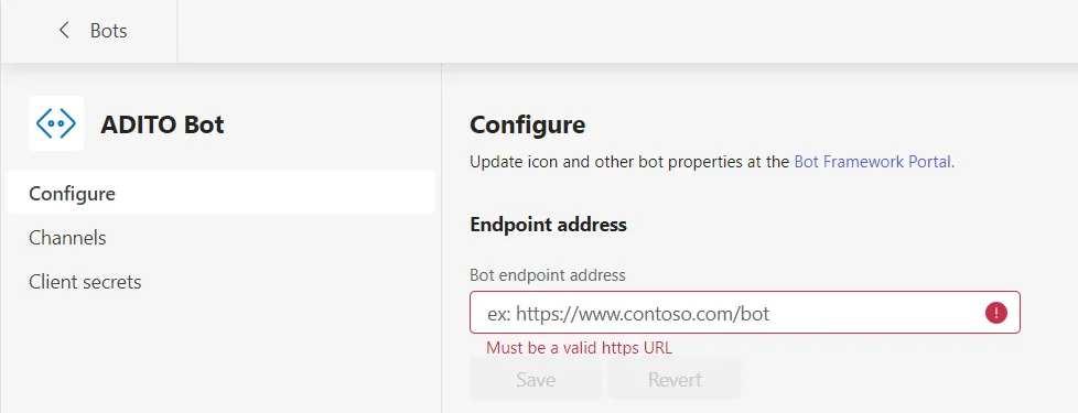 Boot standard page