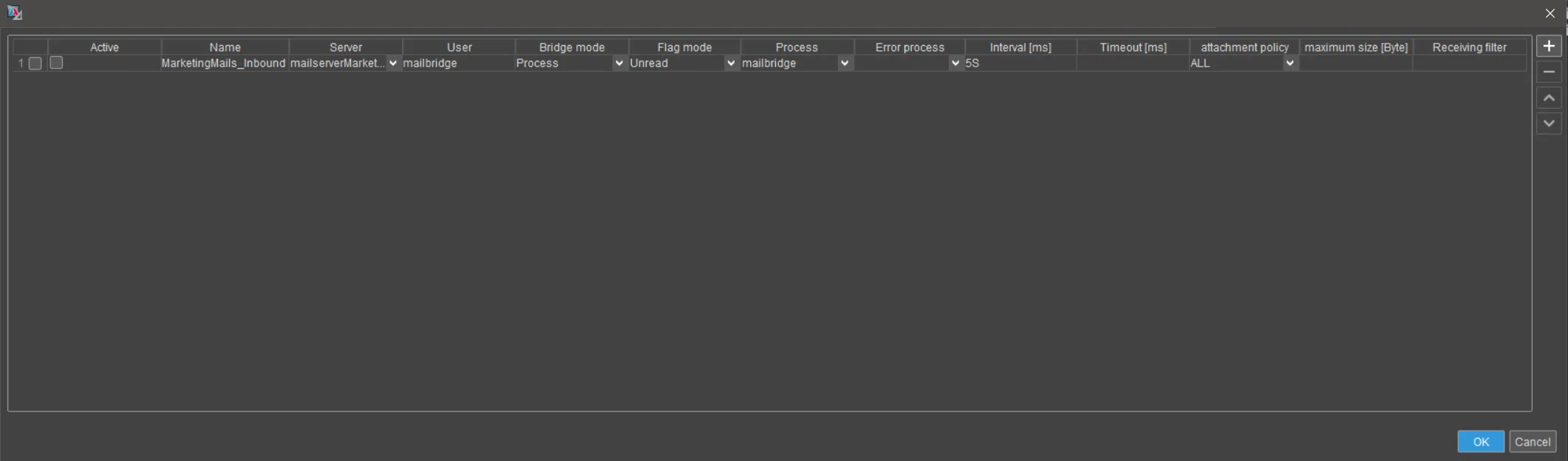 Mailbridge Server Configuration