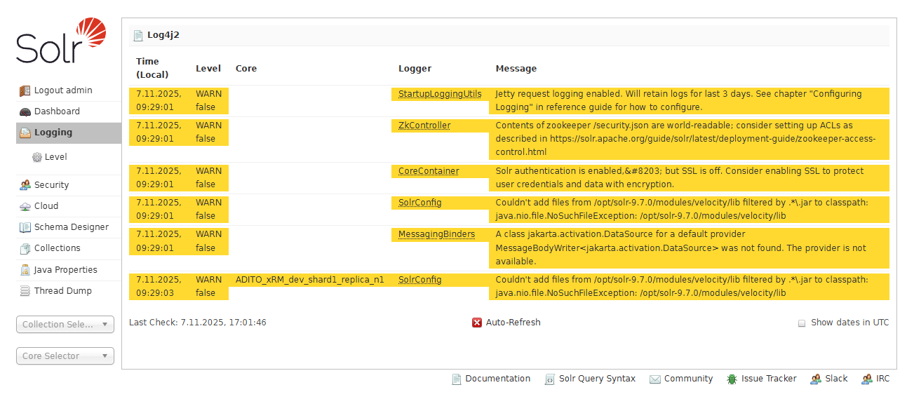 Solr Logging