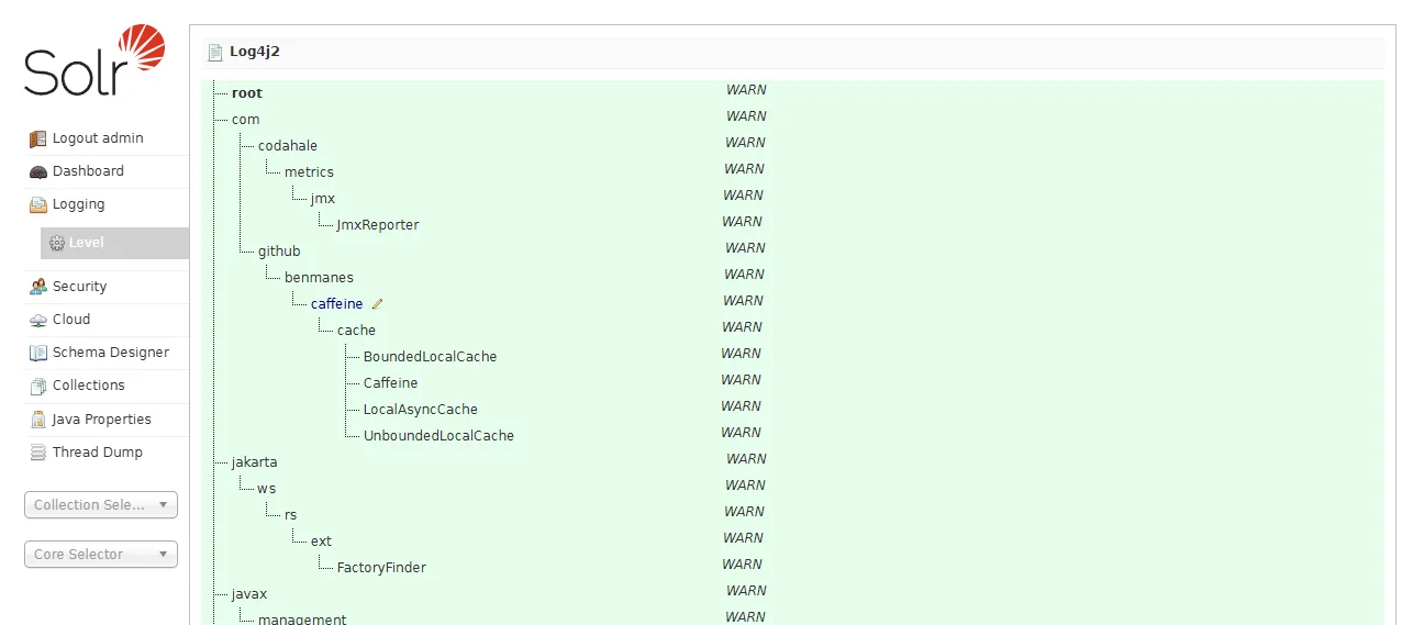Solr Log-Level