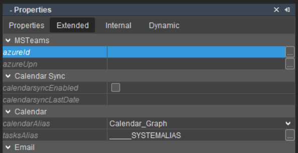 Microsoft Graph extended user properties