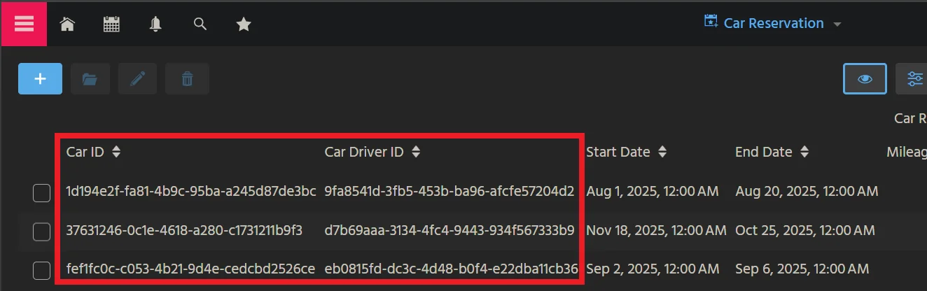 CarReservation FilterView