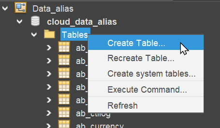 Create Table