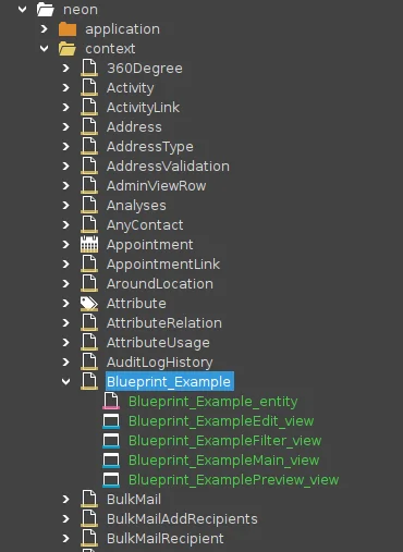 create context with entity
