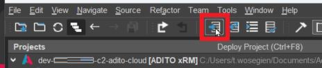 Deploy dialog
