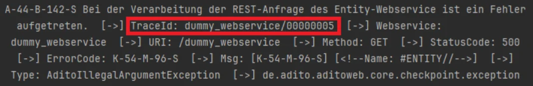 example log traceid