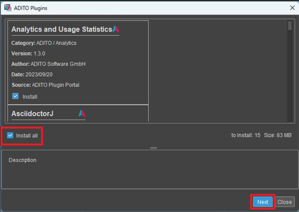 Install plugins