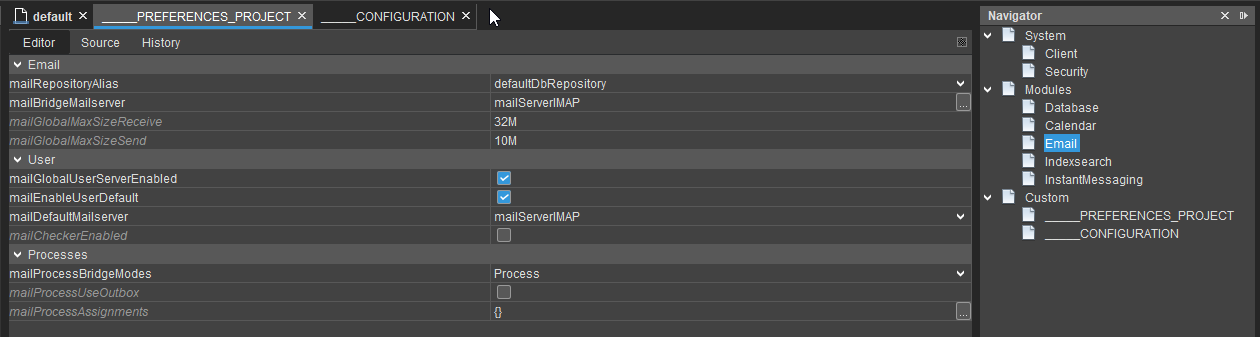 Project Preferences