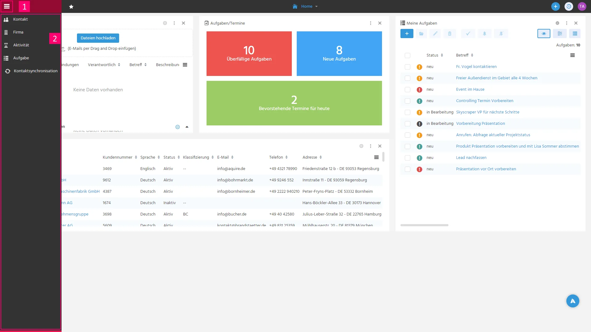Sidebar layout